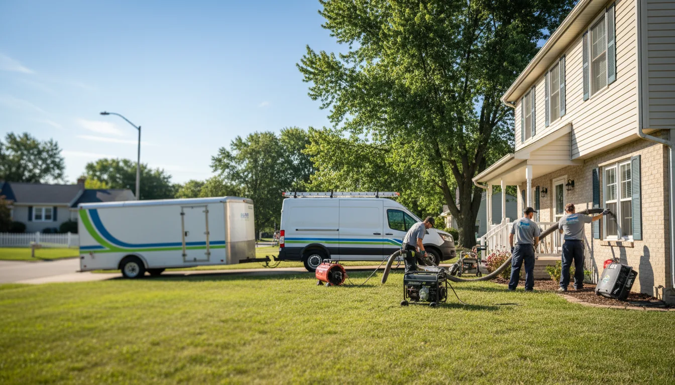 Flooded Basement Restoration And Cleanup With Repair in Covington, IN near me